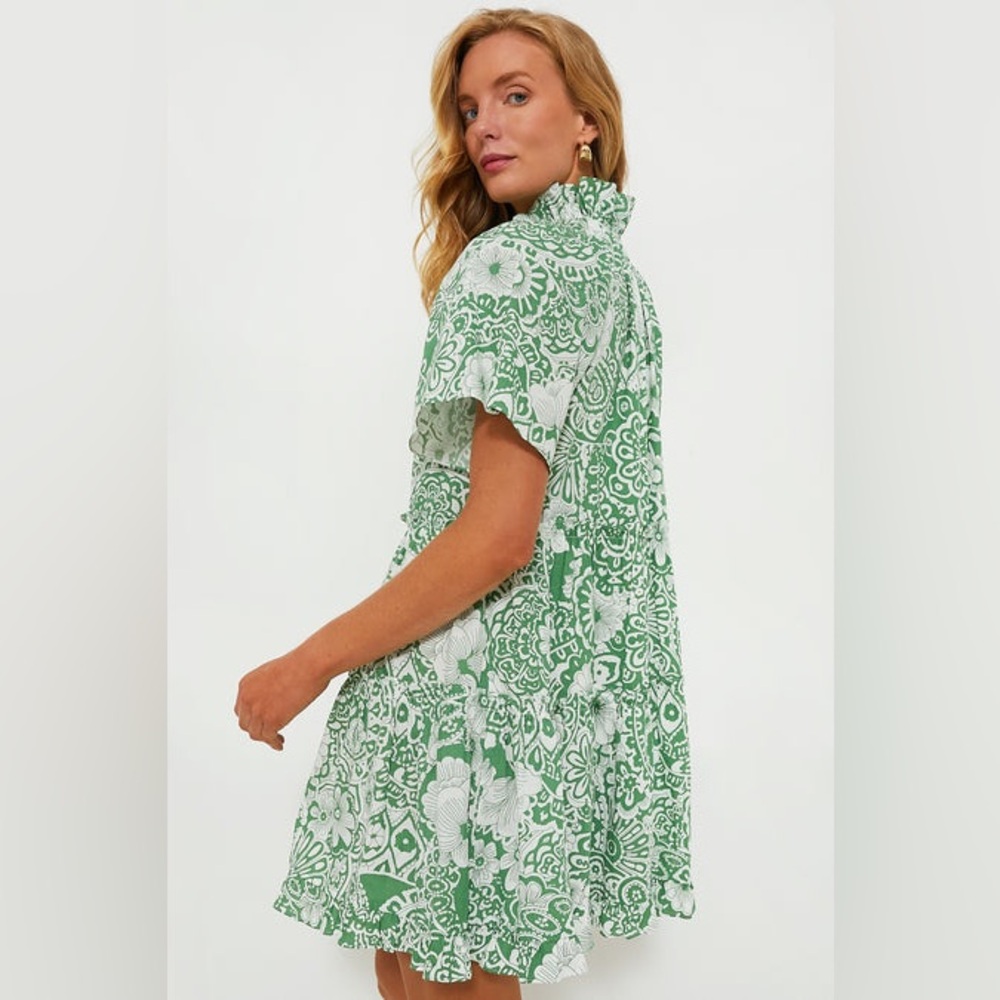 Hyacinth House Green and White Sun Dress